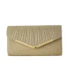 pochette pliée luxueuse, sac de soirée à la mode pour dîner de mariage, sac à main de célébration d'anniversaire, accessoire de fête élégant