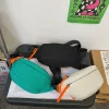 sac de taille en nylon de grande capacité pour femmes, sac à bandoulière unisexe, sac de poitrine à bandoulière, style de rue, tendance de la mode