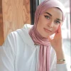 hijab en jersey extensible pour femme, Écharpe de sauna, turban doux, couvre chef, bonne couture, commande jesey