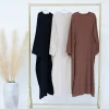 robe abaya musulmane eid pour femmes, manches fendues, robes de prière modestes, jalabiya, maroc, abayas, caftan islamique, longue robe arabe