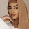 ensemble de 2 pièces en mousseline de soie, hijab, sous capuchon assorti, écharpe avec sous écharpe assortie, châles, foulard de tête, couvre chef pour femmes