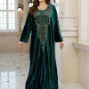 abaya caftans brodés pour femmes moderne élégant dubaï marocain dubaï caftan robes abaya pour femmes robe musulmane