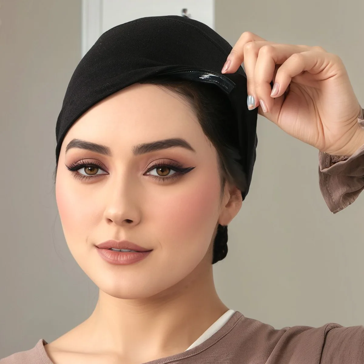 foulard en coton hijab musulman de base, couleur unie, pour femmes, usage quotidien, style modeste, doux, respirant, léger, 25x19cm