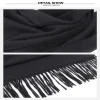 Écharpe en cachemire pour femme, chaude, solide, pashmina, couverture, wraps, optique féminine, doux, bufanda, grand pompon, châle, long poncho, hiver