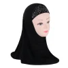 h360 mignon simple petite fille hijab avec strass mignon écharpe chapeaux bébé casquettes peuvent s'adapter aux filles de 2 à 6 ans