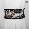 ceinture brodée de style japonais pour femmes, style ethnique, kimono hanfu, décor de robe, ceinture de taille haori obi yukata, corset