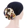 Bonnets Turban en Satin imprimé léopard pour femmes, foulard musulman, couvre-chef islamique, accessoires pour cheveux