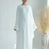 abaya robe caftan en pansement pour femme, hijabs en jersey musulman, robe éducative modeste, robe de luxe pour ramadan eid, papillon chauve souris, dubaï, 2024