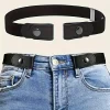 Ceinture sans boucle pour pantalons en Jean, robes, ceinture de taille élastique extensible sans boucle pour femmes/hommes, sans renflement, sans tracas