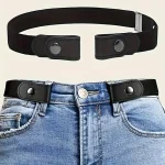 Ceinture sans boucle pour pantalons en Jean, robes, ceinture de taille élastique extensible sans boucle pour femmes/hommes, sans renflement, sans tracas