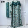winyi robe musulmane pour femmes, abaya africaine, dubaï, col ras du cou, imprimé, kaftan, élégante, longueur maxi, tenue de plage