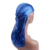 mode pré attaché soie durag réglable polyester pirate chapeau élastique turban hijab hommes femmes