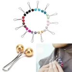 Broche à Perles Antidérapante pour Écharpe, Châle, Hijab Musulman, Accessoire pour Femme, 12 Pièces