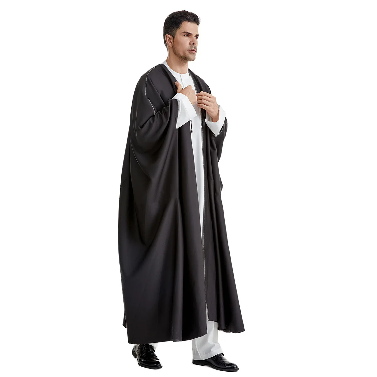 abaya 2024 nouveau style robe pour hommes, arabe, saoudien, iranien, dubaï, émirats arabes unis hommes musulmans mode vêtements d'extérieur m xl