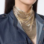 Mode foulard paillettes Triangle foulards Style coréen cou enveloppement Bandanas collier foulard Triangle Hijab écharpe fête