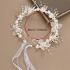 bandeau élégant pour filles, imitation de perles, coiffure pour bébés filles, couronne de fleurs, guirlande de mariée, cerceau de tête, bandeaux de mariage