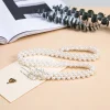 ceinture de taille élégante en perles pour femmes, boucle élastique, chaîne de perles, robe pour filles, sangle en cristal, accessoires créatifs pour dames