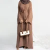 ensemble musulman de luxe pour femmes, abaya ouverte, kaftan, dubaï, turquie, robe islamique, robe africaine, kimono, vêtements marocains, caftan, mode, 2 pièces