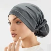 turban instantané en velours élastique doux, casquette intérieure hijabs, chapeau musulman, mode foulard pour femmes, couleur unie, bonnet hijab pour femmes