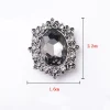 3 pièces élégant rétro ovale strass conception alliage vêtements accessoire pour bricolage vêtements sacs chapeau épingle à cheveux chaussures boîte-cadeau bouton