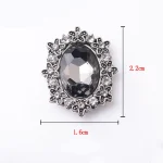 3 pièces élégant rétro ovale strass conception alliage vêtements accessoire pour bricolage vêtements sacs chapeau épingle à cheveux chaussures boîte-cadeau bouton