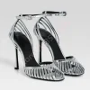 sandales à talons aiguilles à bout ouvert pour femmes, sexy, élégantes, de fête, creuses, catwalk, nouvelle boucle de couleur unie, sandales romaines décontractées, été