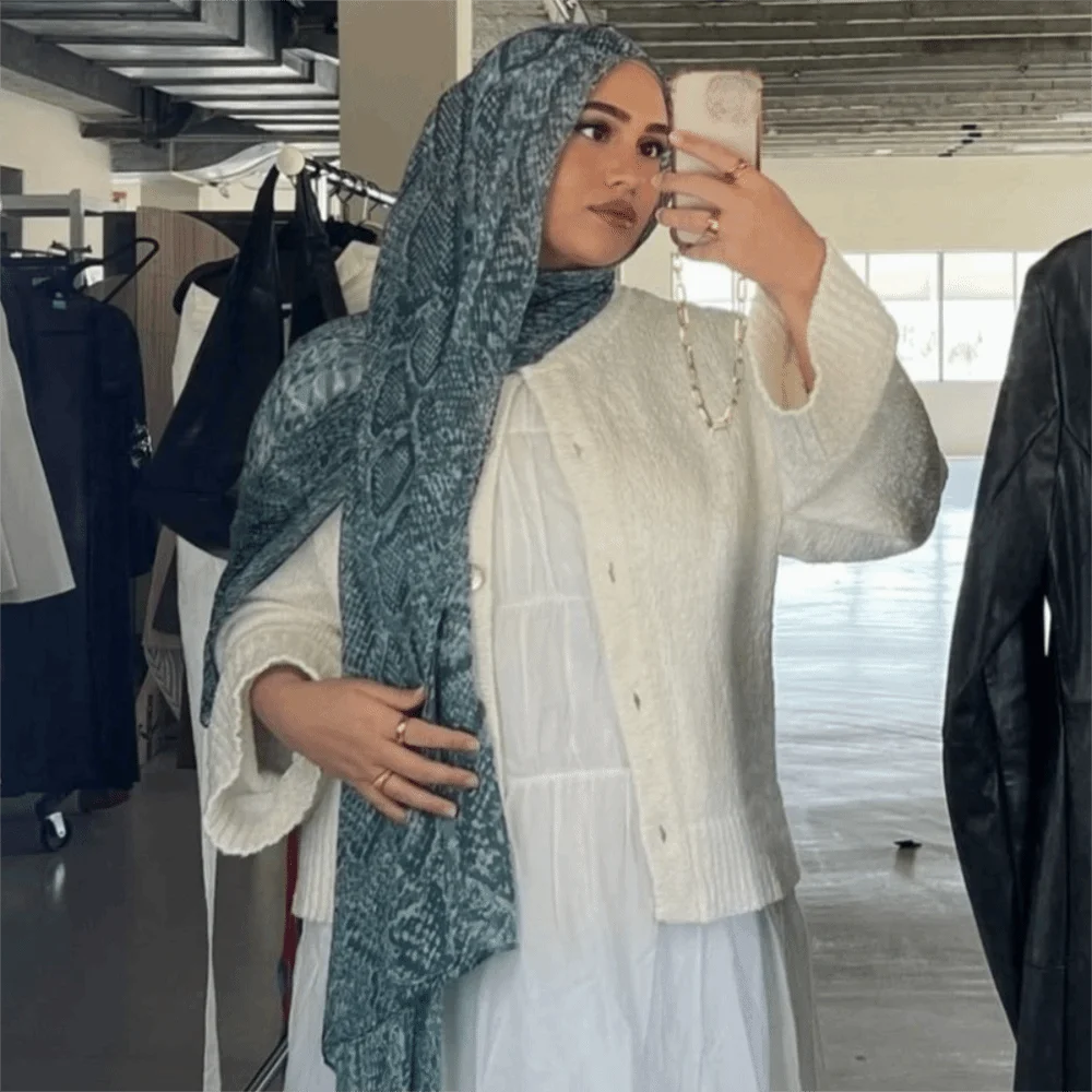 foulard hijab imprimé animal élégant, bandana modal, protection solaire, enveloppes fines, châle de plage