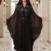 eid robe à capuche ouverte abaya femmes robes de soirée musulmanes jalabiya diamants ramadan maroc robe dubaï abayas caftan islam robes