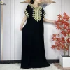 abayas musulmanes pour femmes, robe d'Été en coton pur, à manches courtes, tradition africaine islamique, avec Écharpe de sauna, nouvelle collection 2024