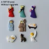 9 pièces/ensemble jésus aimants pour réfrigérateur bricolage accessoires noël réfrigérateur patch pvc décorer votre réfrigérateur ou coque de téléphone sans aimant