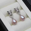 boucles d'oreilles tendance pour femmes, suspendues en vraie rivière, perles de culture d'eau douce naturelles, cadeau d'anniversaire pour mère et fille, blanc et noir