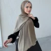 nouveau dégradé en mousseline de soie hijab respirant longue écharpe malais perle en mousseline de soie écharpe mode musulmane été foulard plage châle turban