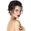 Voile noir maille voile bandeau années 1920 casque cage à oiseaux mariée mariage thé fête fascinateur pour les femmes