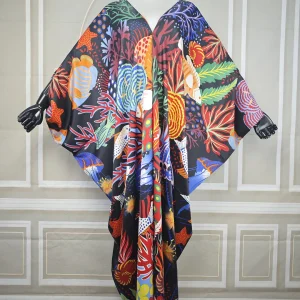 BouBou – robe caftan à col en v pour femmes, mode africaine, été, plage, fête, Sexy, musulmane, tenues du Ramadan, Abaya pour les vacances BouBou – robe caftan à col en v pour femmes, mode africaine, été, plage, fête, Sexy, musulmane, tenues du Ramadan, Abaya pour les vacances