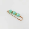 Épingles de sûreté pour kilt en métal doré, 5.8cm, avec perles ab comme outil de collecte de taille, épingles de sûreté pour bijoux, clips pour hijab, 10 pièces