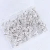 100 pièces punaise décorative transparente tête en plastique punaise en métal épingles de carte épingles à dessin punaises punaises semblables à l'équipement punaises