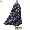 abaya caftan à capuche pour femme musulmane, ramadan, avec hijab, imprimé floral, dubaï, robe saoudienne, vêtement de prière africain, turquie