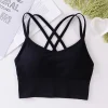 soutien gorge de sport respirant anti transpiration pour femme, haut de fitness, soutien gorge de yoga sans couture, haut court antichoc, soutien gorge de sport push up, haut d'entraînement de gym
