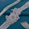 topqueen élégant ceinture de mariée perle perlée fleur applique accessoires ceinture de mariage ceinture de luxe robe taille décoration s484