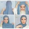 femmes musulmanes en mousseline de soie hijab avec capuchon bonnet instantané en mousseline de soie hijab pinles châle foulard sous écharpe casquettes couverture bandeau