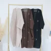 abaya cardigan brodé de lune pour femmes musulmanes, robe élégante, kimono arabe, manteau eid ramadan, vêtements islamiques, ouvert à dubaï, turquie, nouveau, 2025
