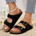 Sandales de plage plates pour femmes, à clip, peu profondes, à la mode, pour l&rsquo;été