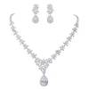 ensemble de bijoux en diamant de laboratoire pour amoureux classiques, collier et boucles d'oreilles en argent sterling 925 pour femmes, bijoux de fiançailles, cadeau de mariage