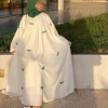 robe longue arabe pour femmes, avec manches cloche et nœud papillon, abaya du moyen orient, dubaï, grande taille, robe d'été à la mode