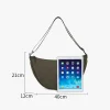 sac de ceinture demi lune, sac à bandoulière de couleur unie, sacs à bandoulière de grande capacité, sacs de voyage portables à carreaux en nylon pour les déplacements quotidiens