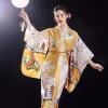 kimono japonais élégant pour femmes, yukata sexy avec obi, costume de cosplay, nouveauté nationale, robe de soirée imprimée à fleurs, robe geisha