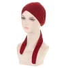 Écharpe de sauna pré nouée pour femme, hijab intérieur musulman, turban féminin, bonnet de chimio contre le cancer, couverture de perte de cheveux, vêtements de sauna, bandana commandé