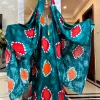 abayas musulmanes pour femme, ensembles de mode ramadan, boubou en coton imprimé floral, robe femme avec Écharpe surdimensionnée 2025x210 cm, 150