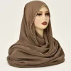 Écharpe Hijab en mousseline de soie strass pour femmes, châle extensible, bandeau musulman uni, mode, couleur unie, Long silencieux Écharpe Hijab en mousseline de soie strass pour femmes, châle extensible, bandeau musulman uni, mode, couleur unie, Long silencieux