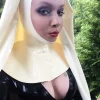 Chapeaux en Latex Hijab à Capuche, Robe de Tête Faite à la Main, Écharpe de Nonne, Encolure de la raq Personnalisée